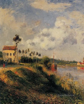  pontoise Canvas - the path from halage pontoise 1879 Camille Pissarro